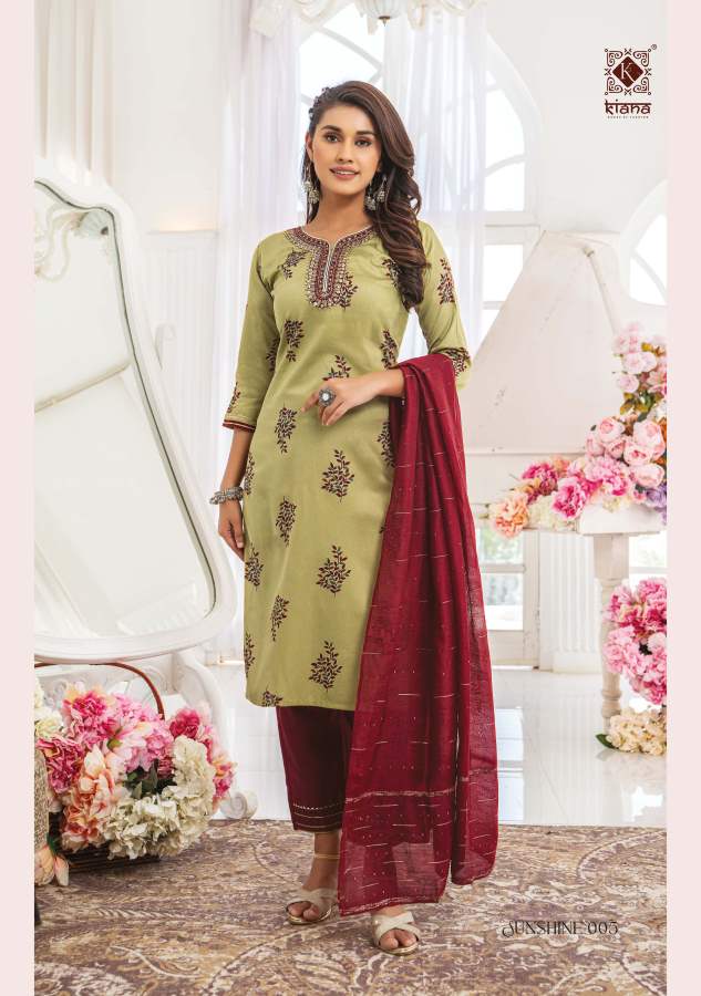 Kiana Sunshine New Designer Ethnic Wear Cotton Ready Made Collection